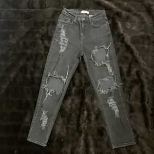 Distressed jeans